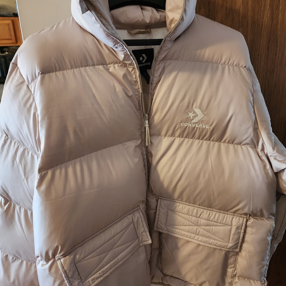 Converse Light Pink Puffer Jacket